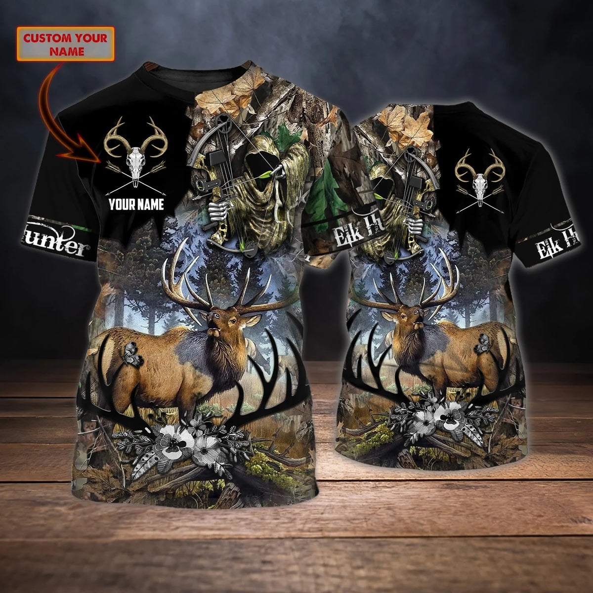 ELK Hunting 065 - Personalized Name 3D Tshirt - DAT93 HNT0295