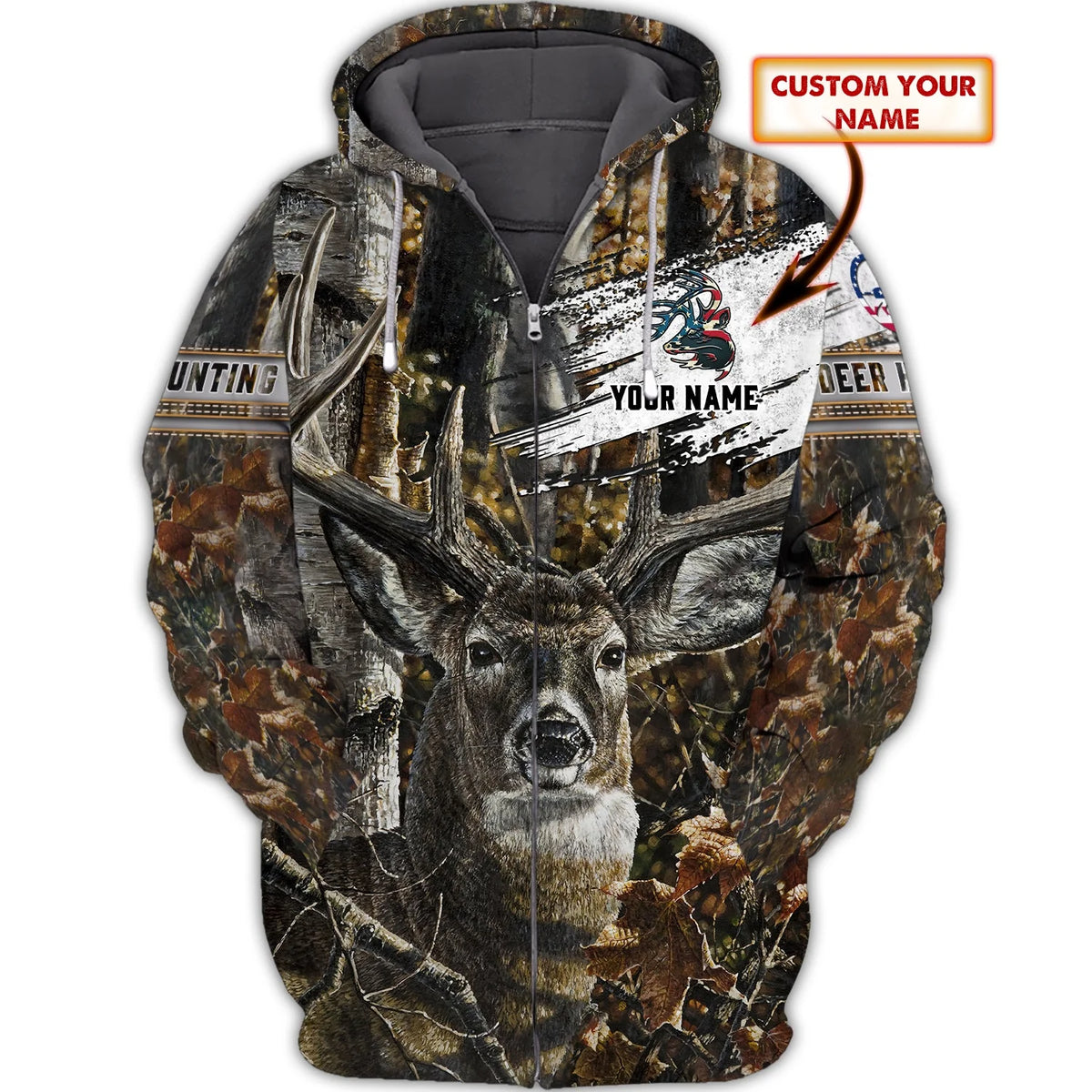 Hunting - Personalized Name 3D Zipper hoodie - Nsd99 653 HNT0066