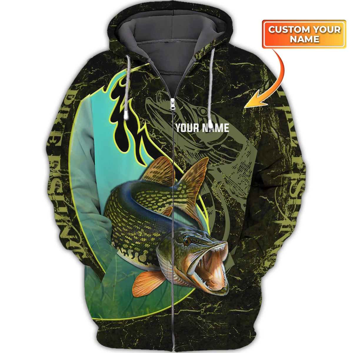 Custom 3D Pike Fishing 3D Full Print Shirts, Unique Design for Anglers, Perfect Gift for Pike Fishing Enthusiasts! FISH0021