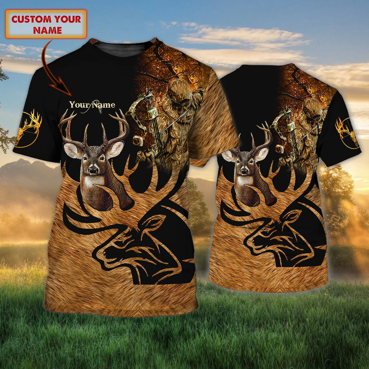 Deer hunting - Personalized Name 3D Tshirt - Boom HNT0158