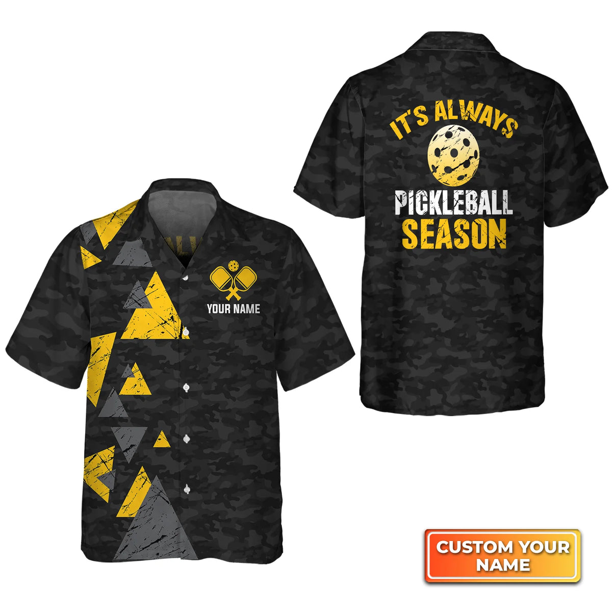 It's Always Pickleball Season Personalized Name 3D Hawaiian Shirt QB95 Gift For Pickleball Player PKL0127