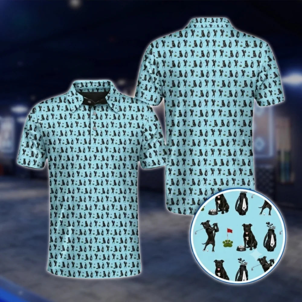 Pit Bull Dog Golf Polo Shirt For Men, Pit Bull Golf Shirt GOF0044