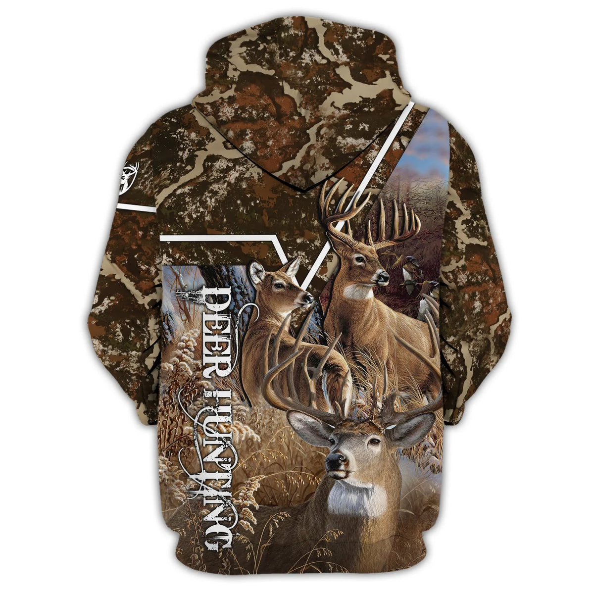 Deer Hunting Personalized Name 3D Zipper Hoodie Hunter Shirt HNT0130