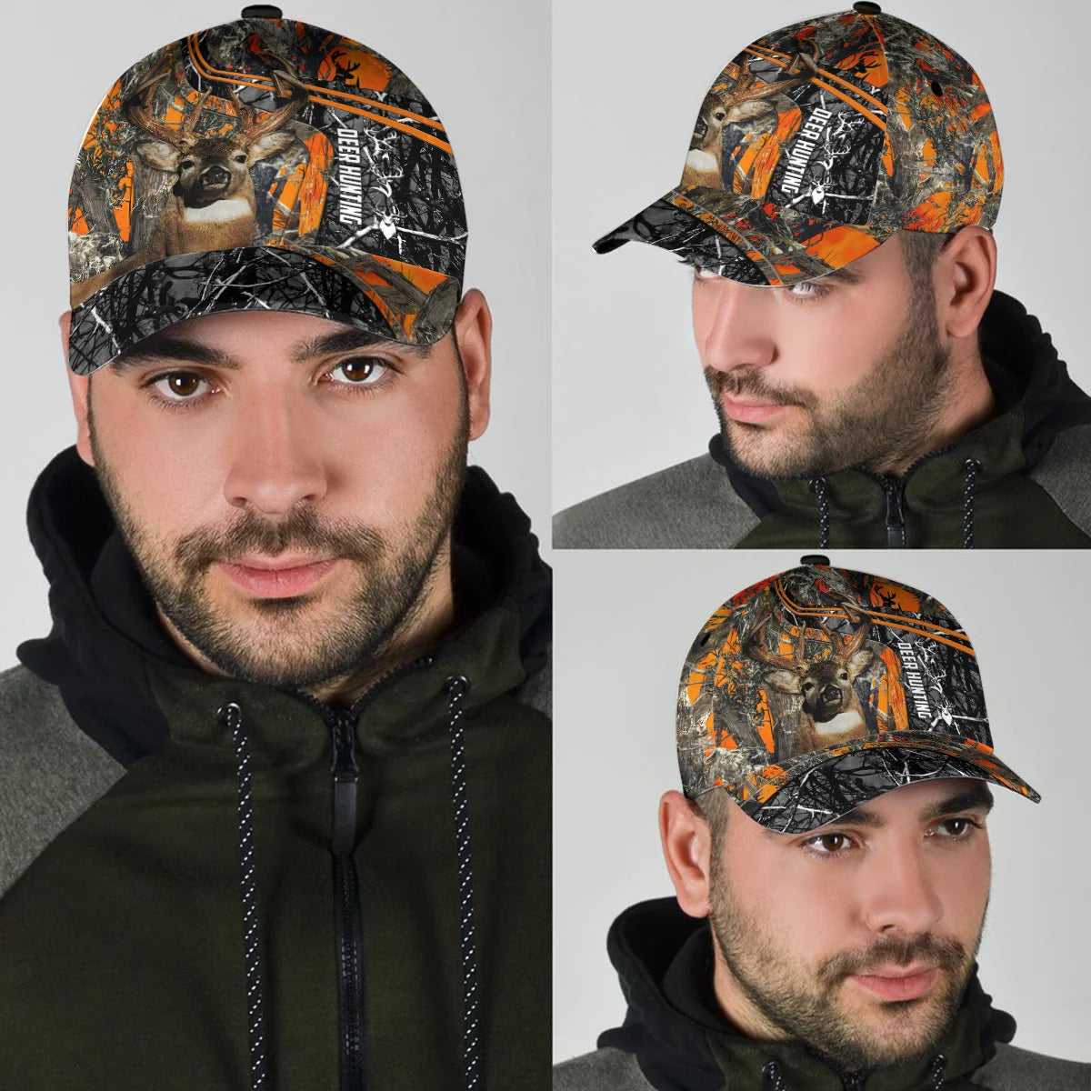 Deer Hunting Camo Leaves Classic Cap - Hdmt ORN0111