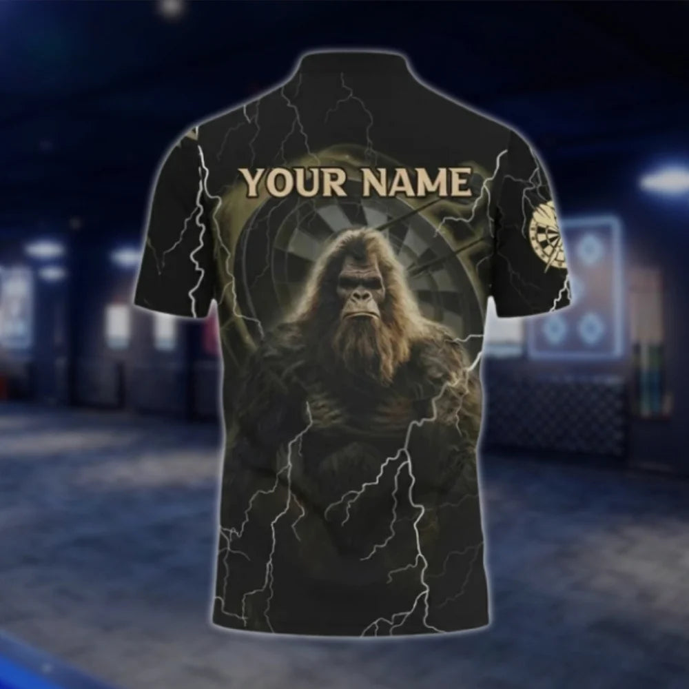 Custom Bigfoot Thunder Dart Polo Shirt For Men, Custom Bigfoot Dart Shirt With Name DAT0440