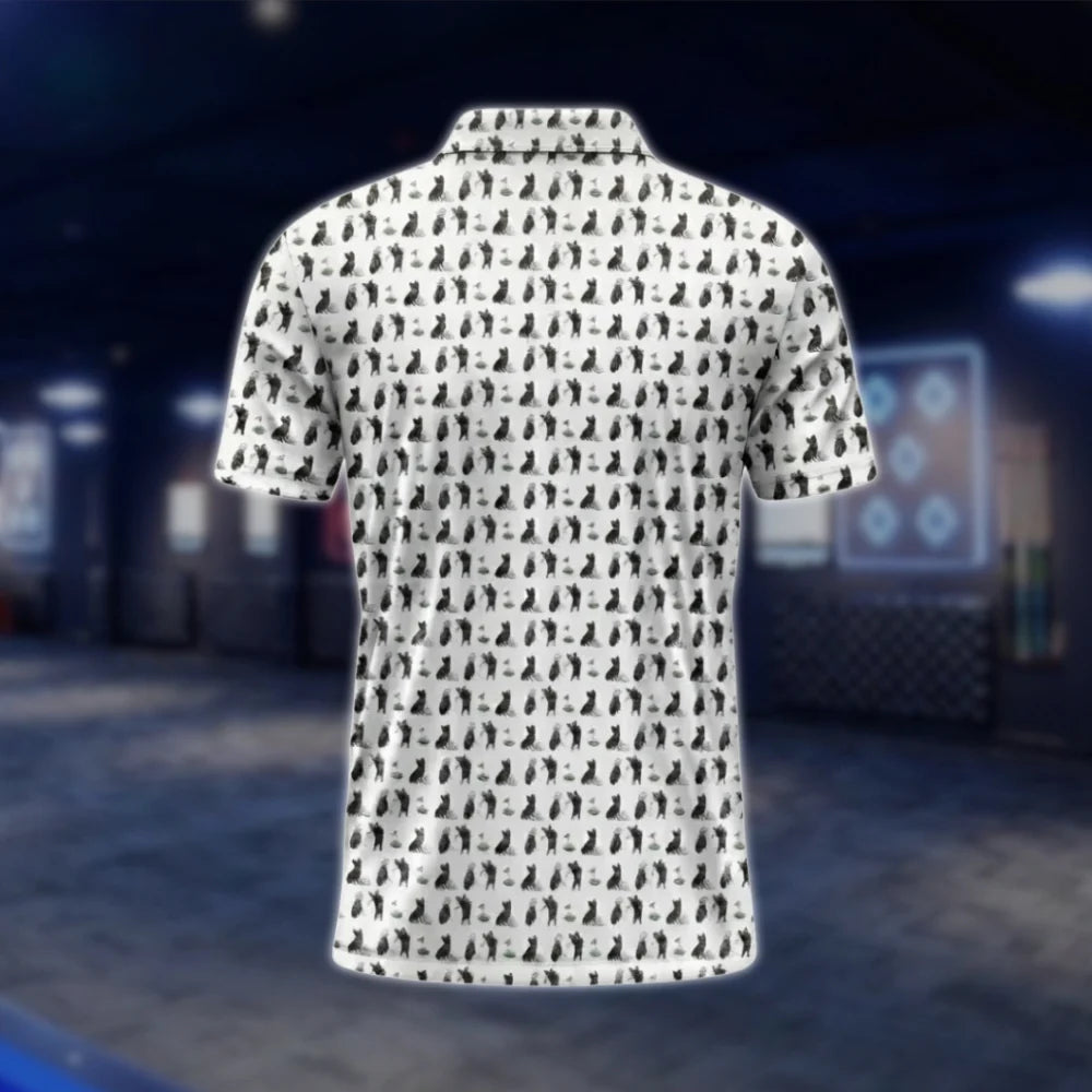 Brindle French Bulldog Men's Golf Polo Shirt, Bulldog Pet Lover Golf Shirts GOF0005