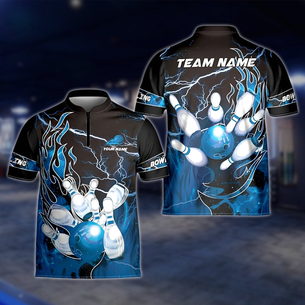 Custom Flaming Ball Bowling Jersey Mens, Custom Flame Bowling Team Shirts BZ0127 BOW0457