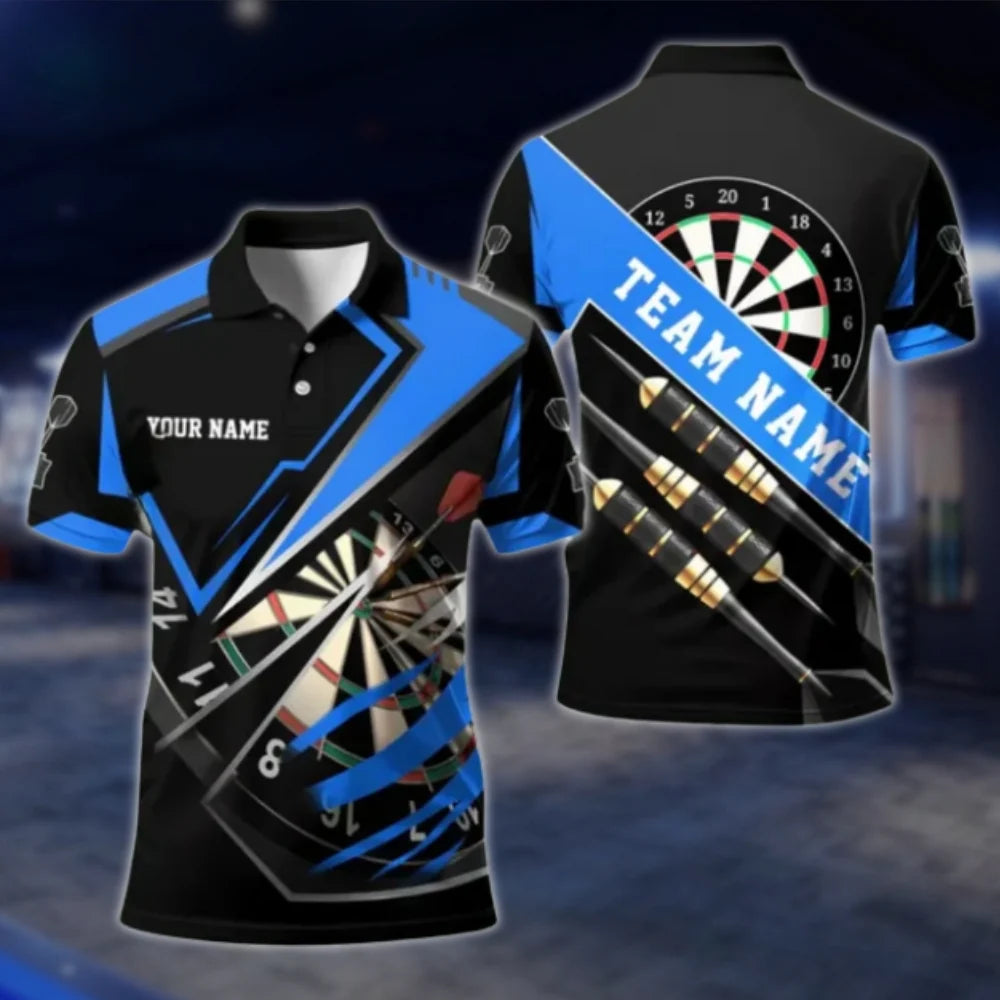 Custom Mens Red Darts Team Polo Shirt, Custom Darts Shirt For Team DAT0401