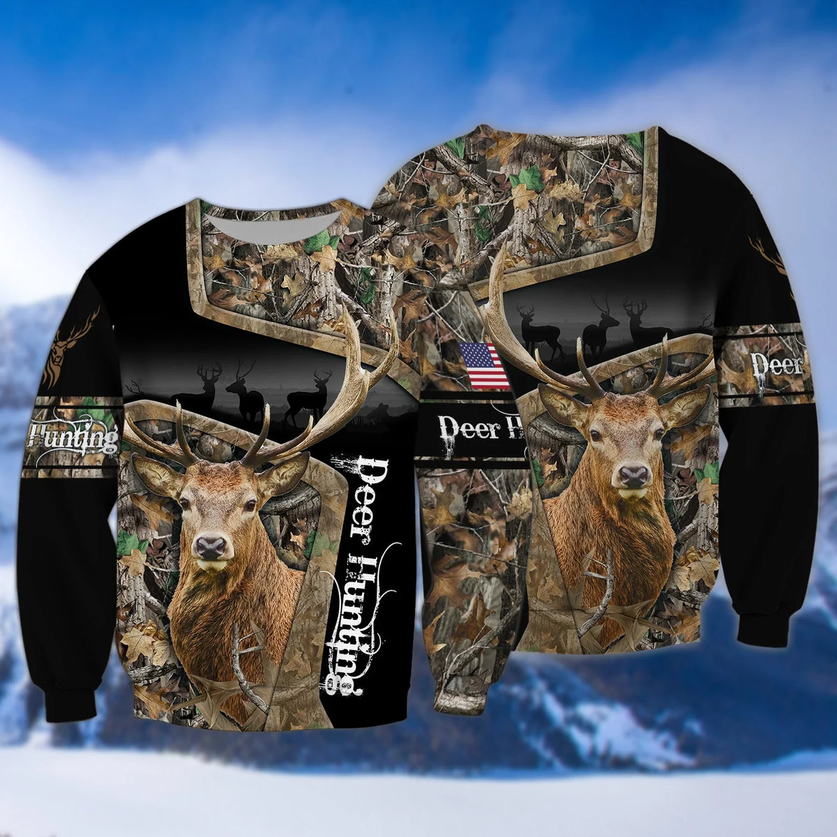Deer Hunting America Flag 3D Shirts For Men and Women HNT0120