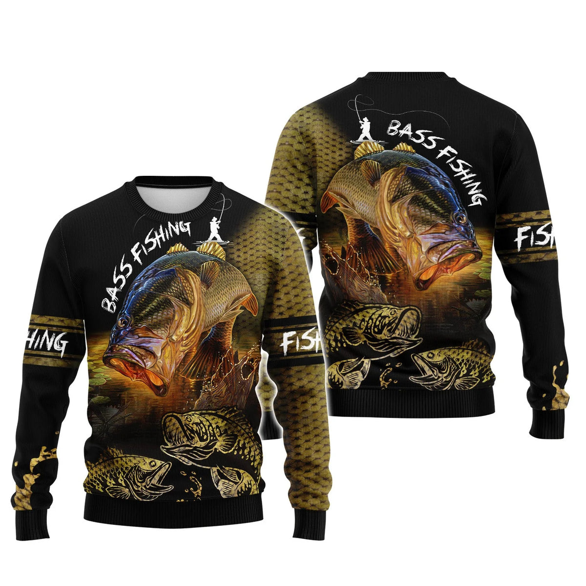 Bass Fishing On Skin 3d Print Fishing Shirt For Men And Women Hoodie Tshirt FISH0077
