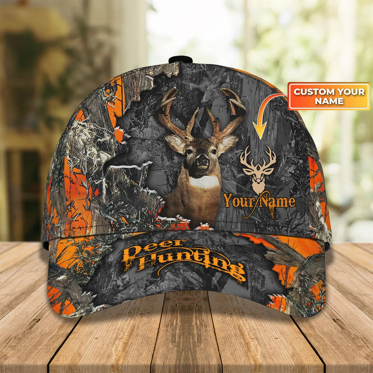Orange Deer Hunting Camo Classic Cap - Hdmt ORN0102