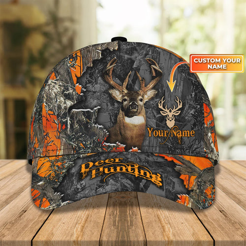 Orange Deer Hunting Camo Classic Cap - Hdmt ORN0102
