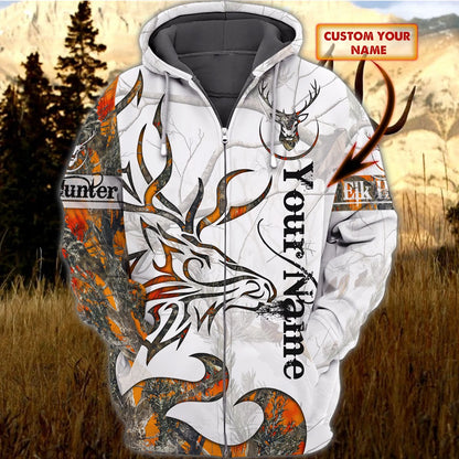 Hunting - Personalized Name 3D Zipper hoodie 108 - Mitru HNT0035