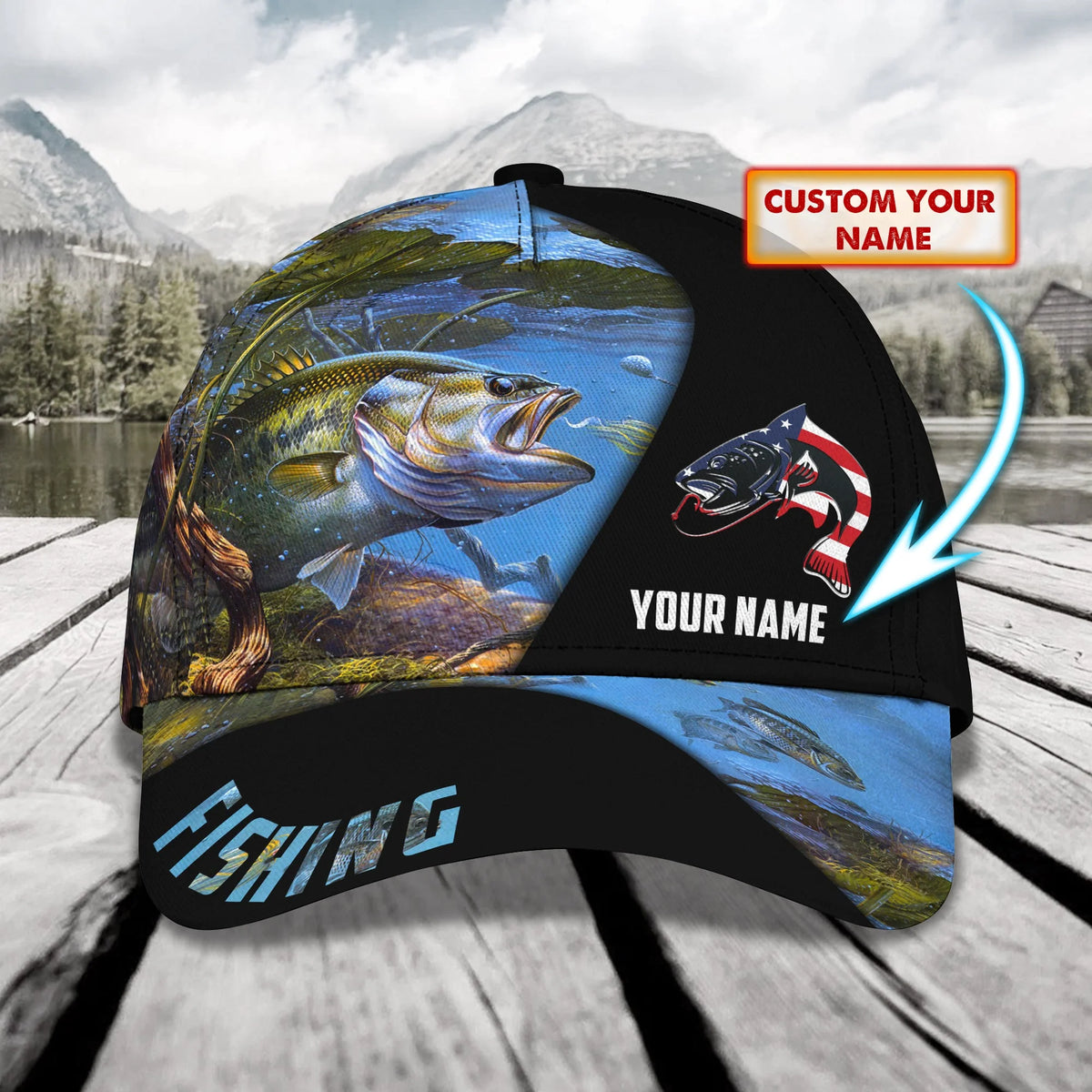 Fishing - Personalized Name Cap - Lta98- 48 FISH0281