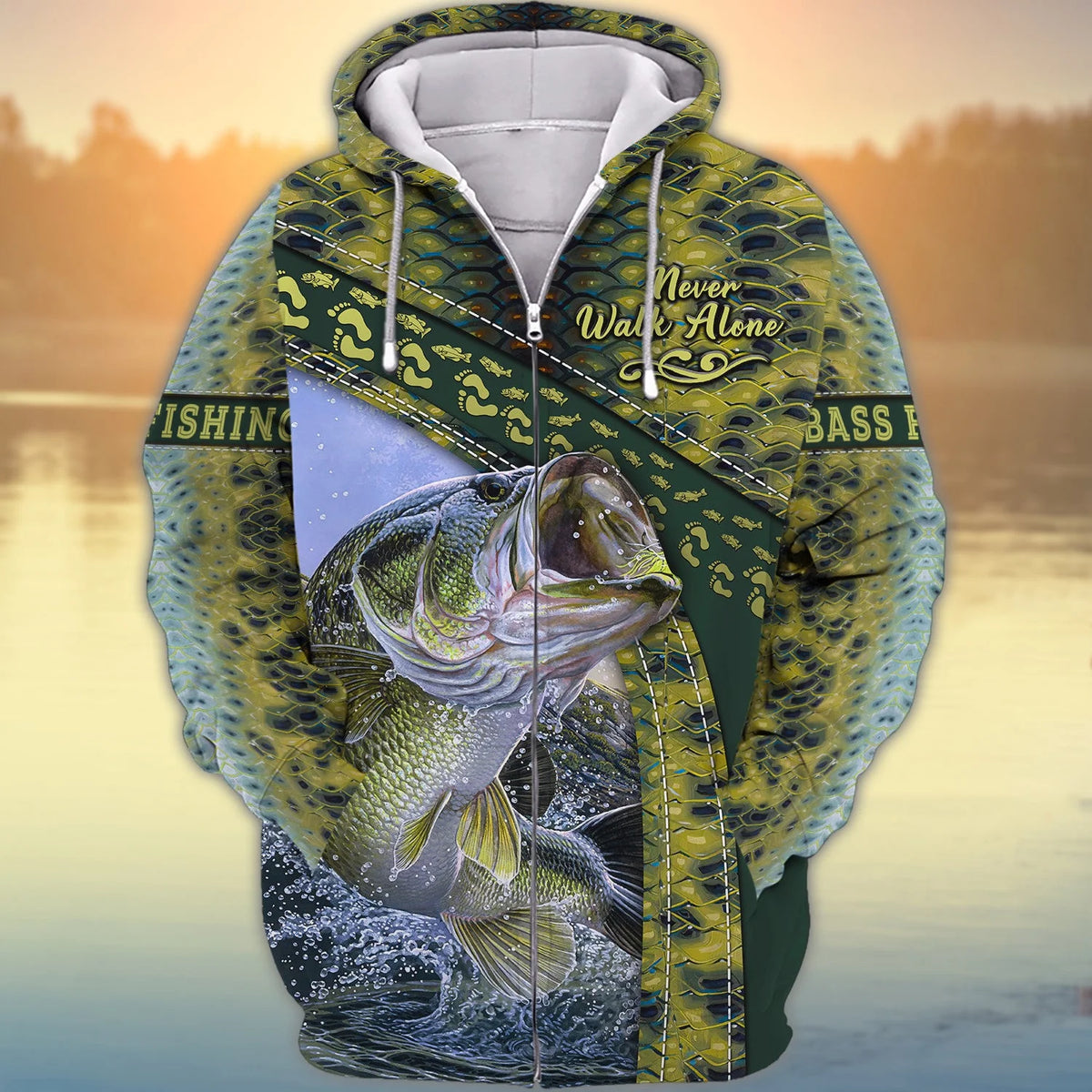 Bass Fishing Never Walk Alone 3D Full Print FISH0024