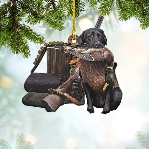 Dog Hunting Christmas Gift Shaped Ornament Tad ORN0050