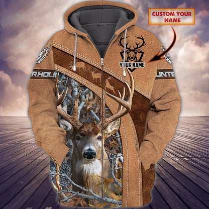 Hunting - Personalized Name 3D Zipper Hoodie - 127 HNT0017