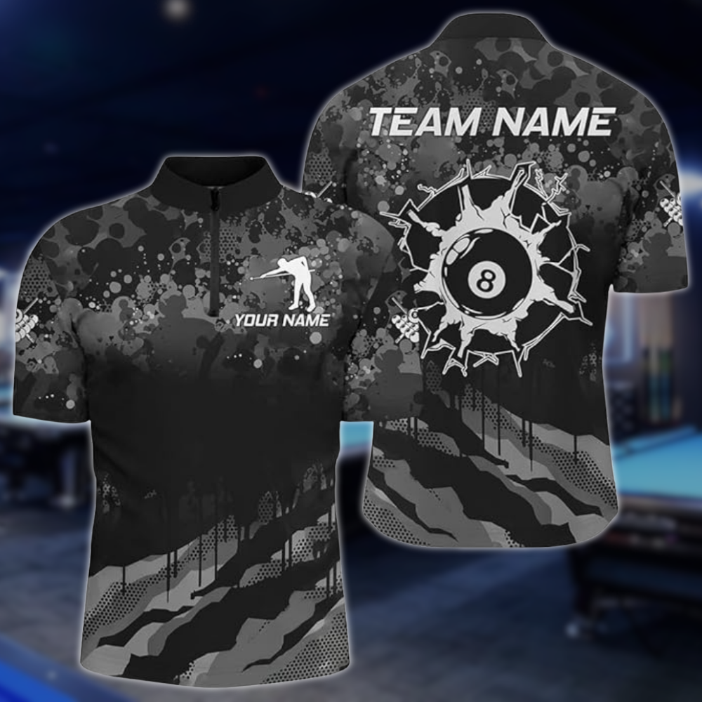 Custom Break 8 Ball Jersey For Men, Custom Pool Billiard Team Shirts BLD0256
