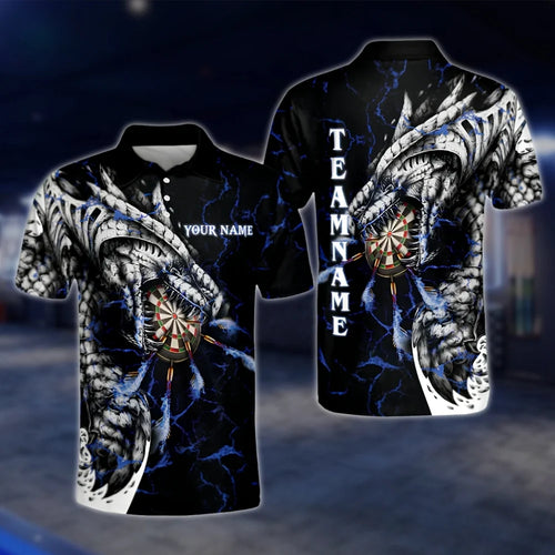 Dragon Magma Personalized Mens Dart Polo Shirt, Custom Dragon Team Dart Shirts DAT0262