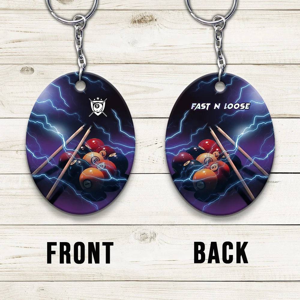 Fast N Loose Team Keychain Gift For Billiard Players ORN0246