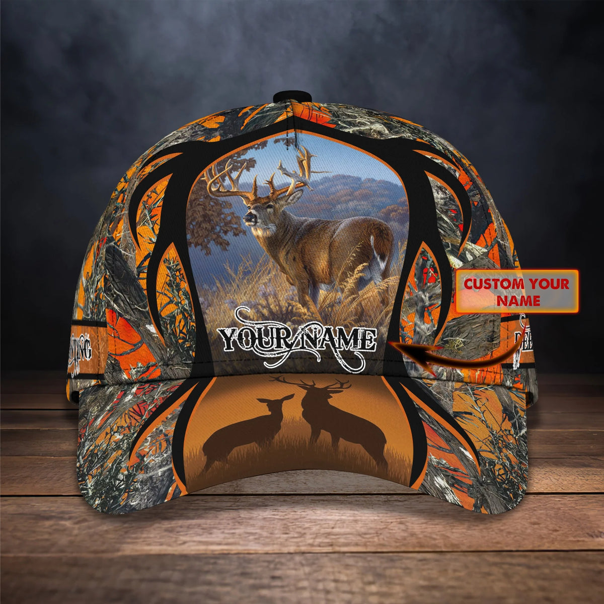 Deer Hunting - Personalized Name Cap 03 - RINC98 HNT0270