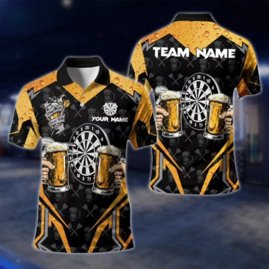 Custom Beer Darts Mens Polo Shirt, Custom Beer Dart Team Shirts DAT0381