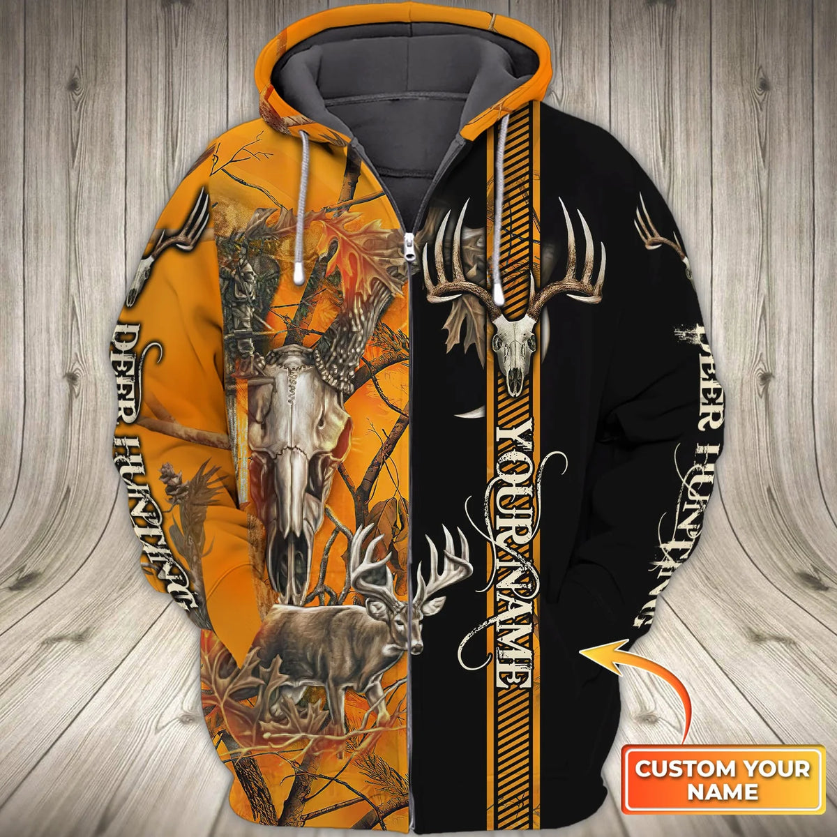 Deer Hunting - Personalized Name 3D Zipper hoodie - Urt96 189 HNT0080
