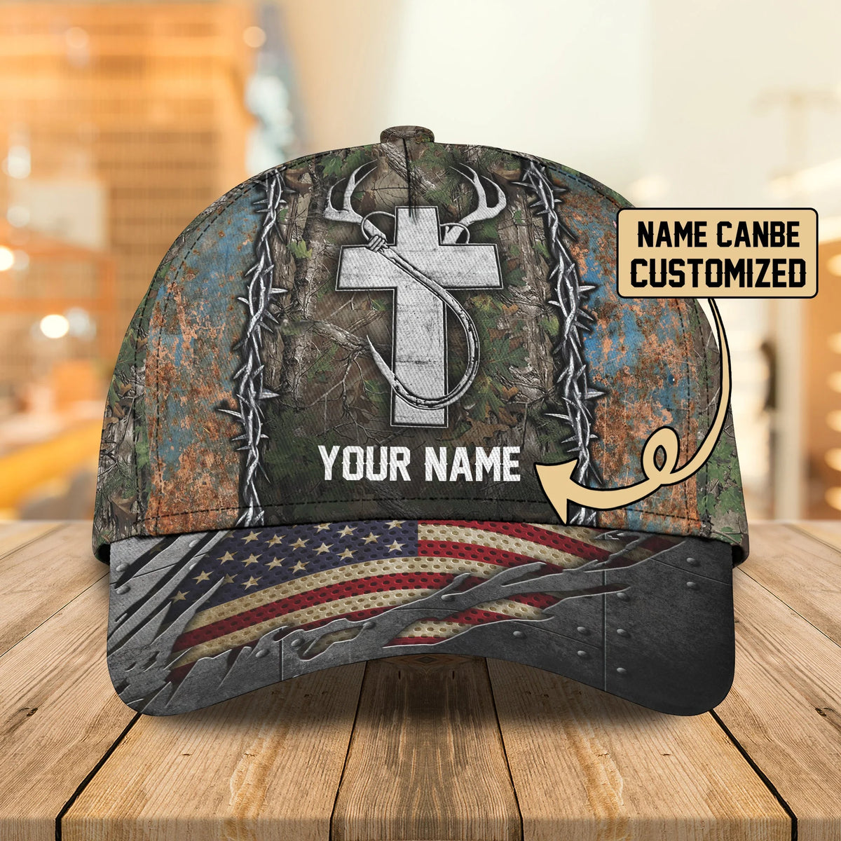 Hunting and Fishing - Personalized Name Cap - DAT93 FISH0152