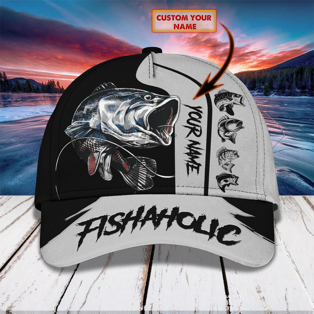 Fishaholic - Personalized Name Cap - Lta98 39 FISH0299