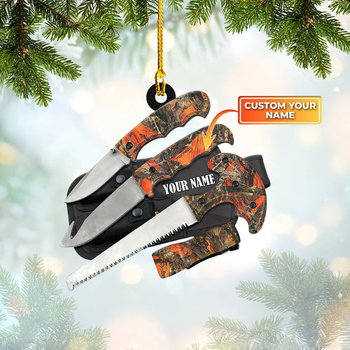 Ornament Field Dressing Kit Hunting Knife Set - Custom Shaped Ornament  01- VXH98 ORN0079