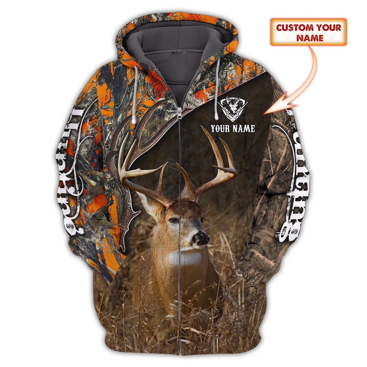 Hunting - Personalized Name 3D Zipper Hoodie - 797 HNT0067