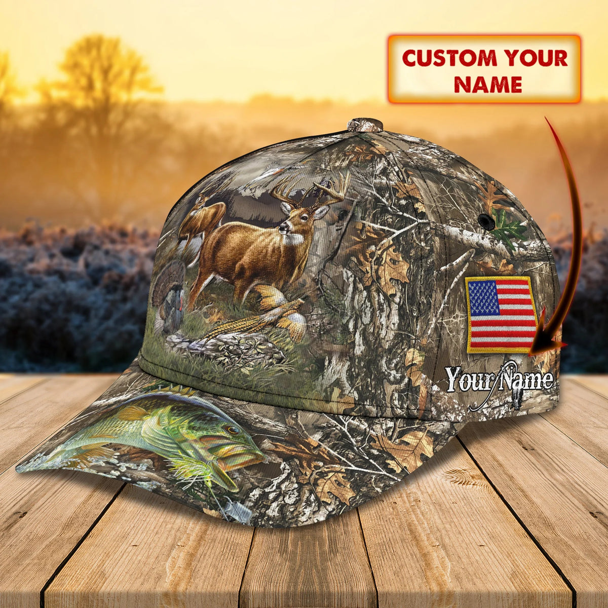 Hunting 05 - Personalized Name Cap - 16hb HNT0177