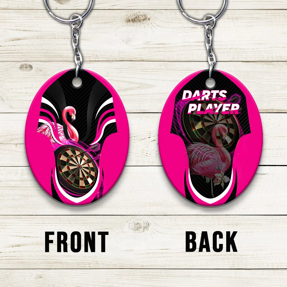 Flamingo Darts Keychain For Darts Team Player ORN0184