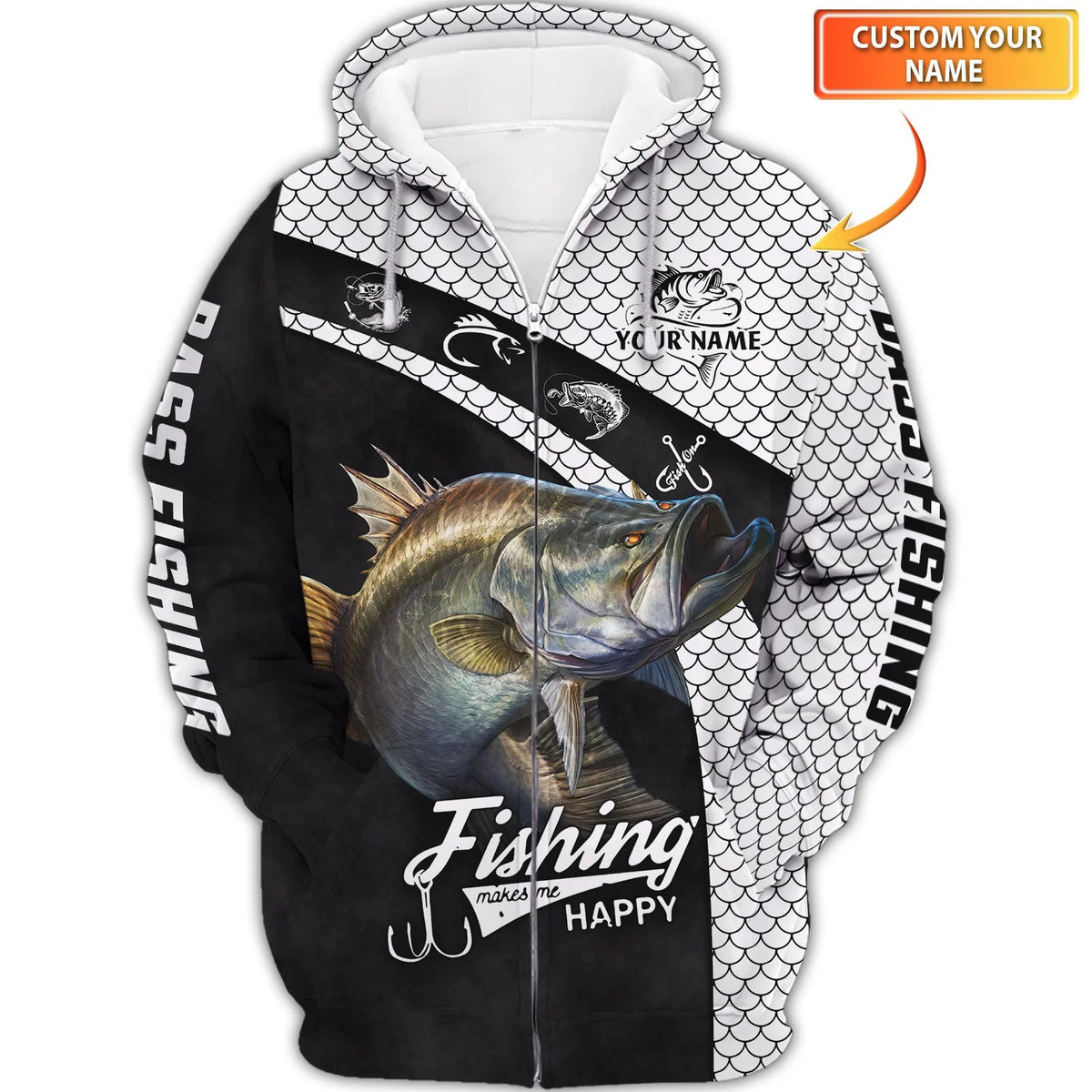 Fishing Shirt Bass Fishing 3D Full Print Fishing Lover Hoodie Tshirt FISH0076