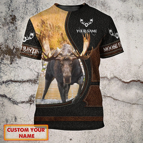 Moose Hunting - Personalized Name 3D Tshirt 42 - Nvc97 HNT0244