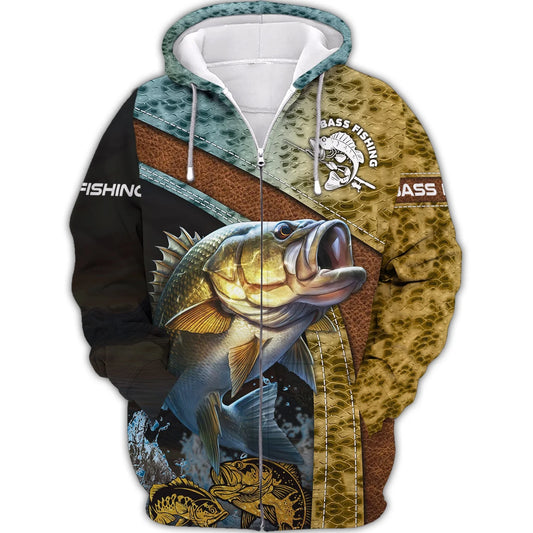 Bass Fishing 3D Hoodie Shirt For Men Hunting Life Hoodie Gifts FISH0072