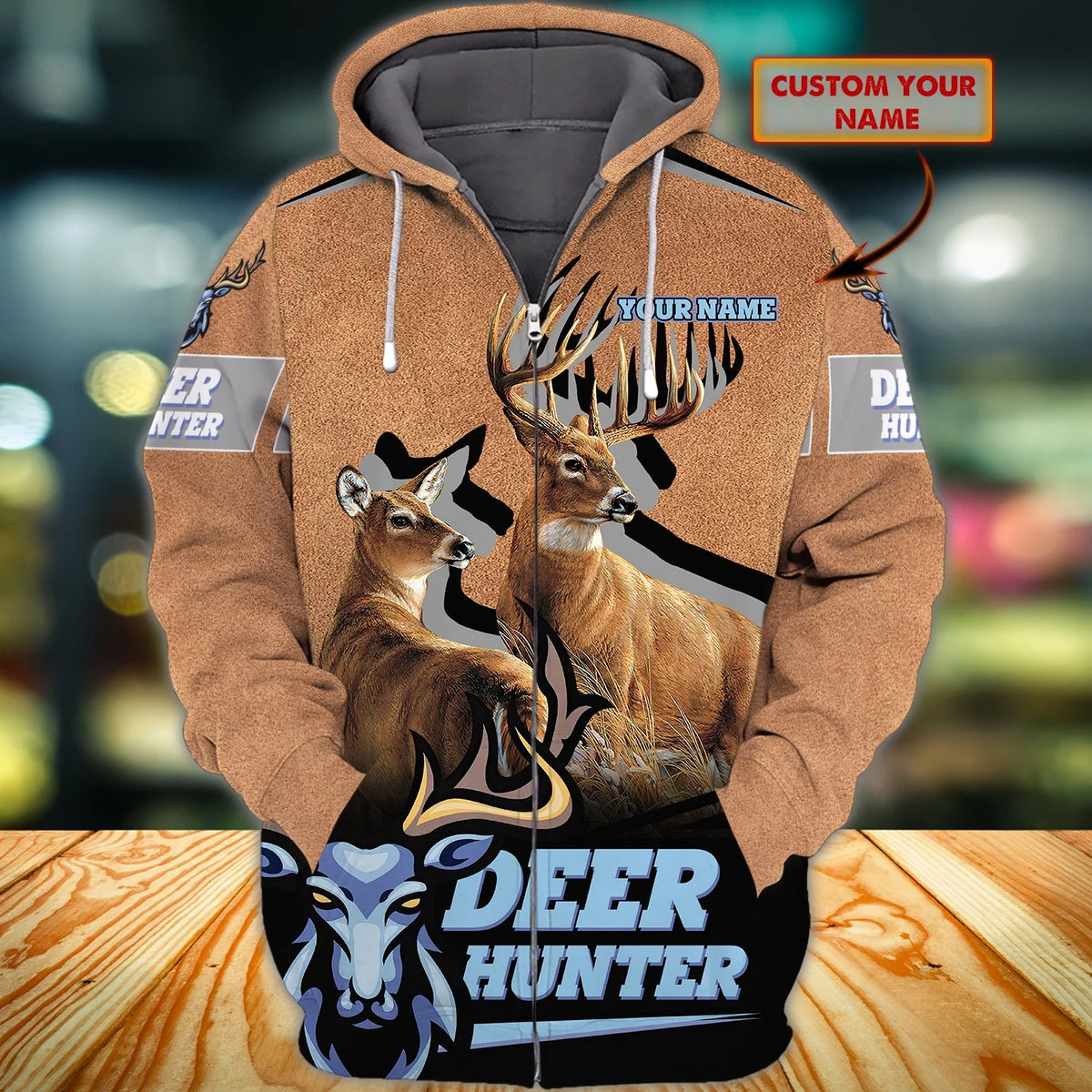 Hunting - Personalized Name 3D Zipper hoodie -TT99-643 HNT0006