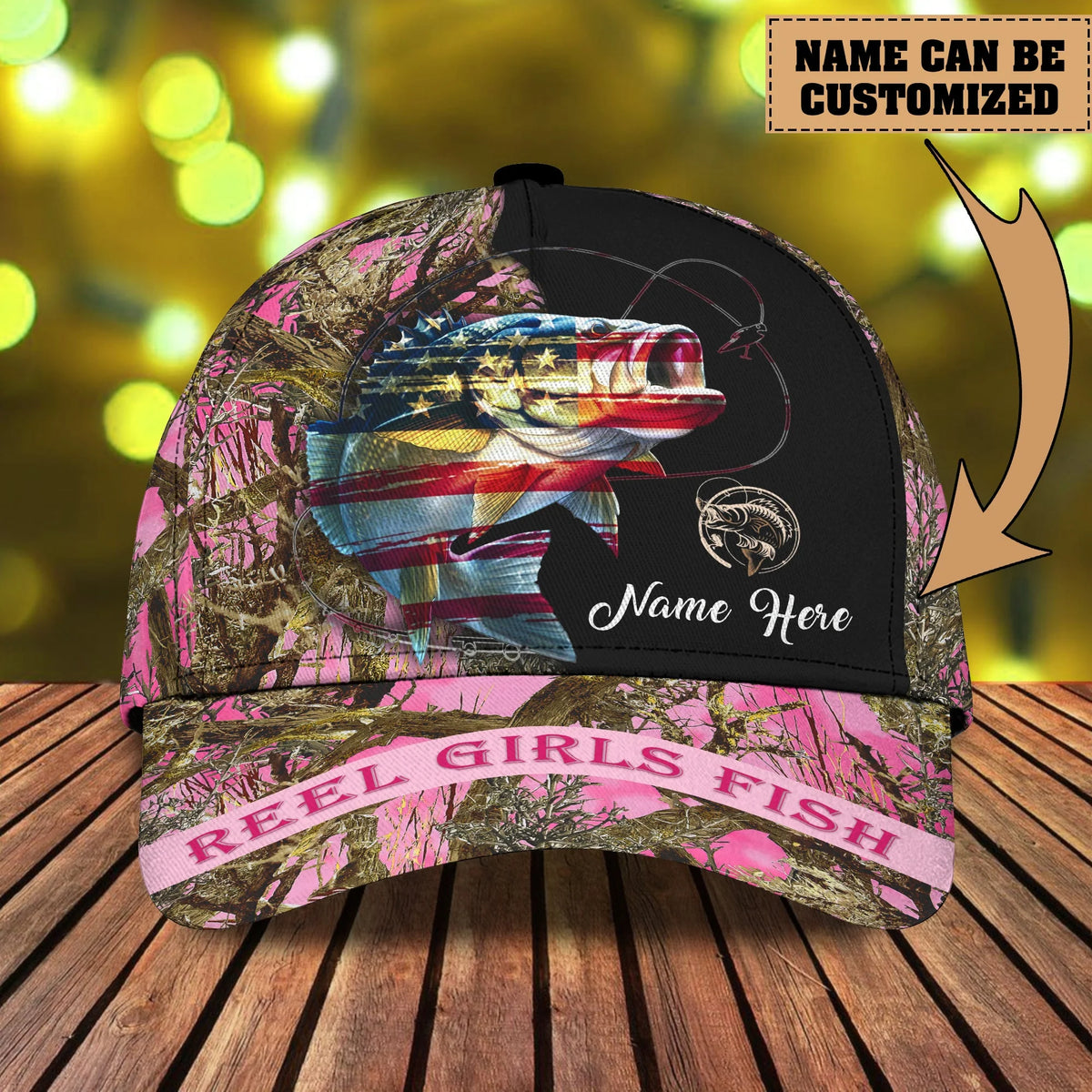 Personalized Classic Cap Reel Fish Girl - QB95 FISH0150