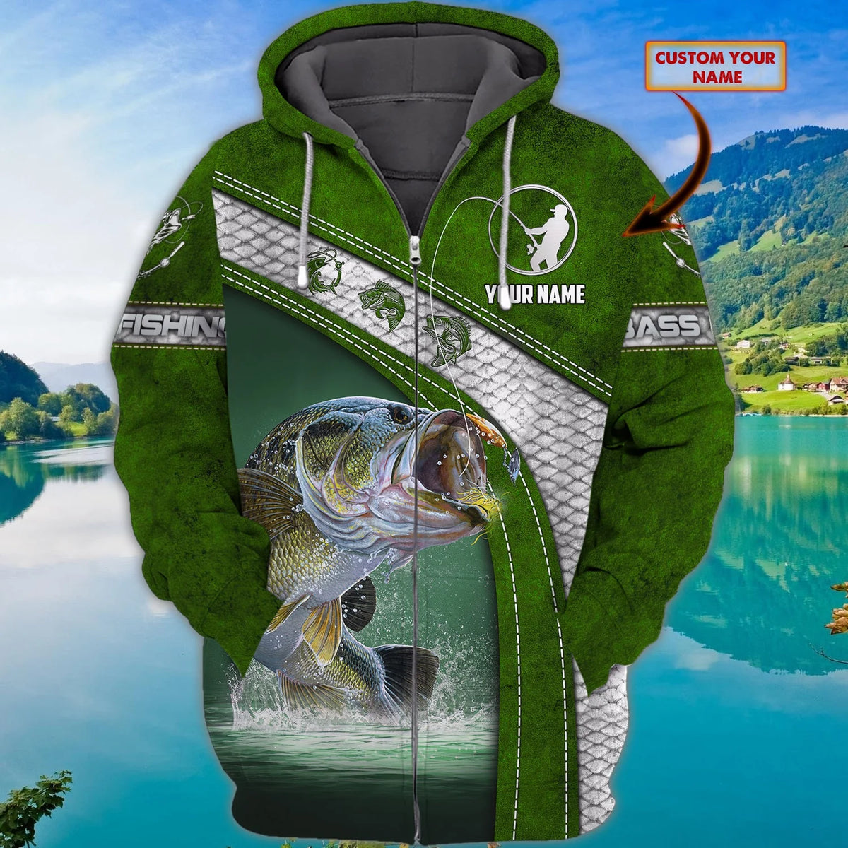 Custom 3D Bass Fishing 3D Full Print Shirts, Unique Design for Anglers, Perfect Gift for Bass Fishing Enthusiasts! FISH0013