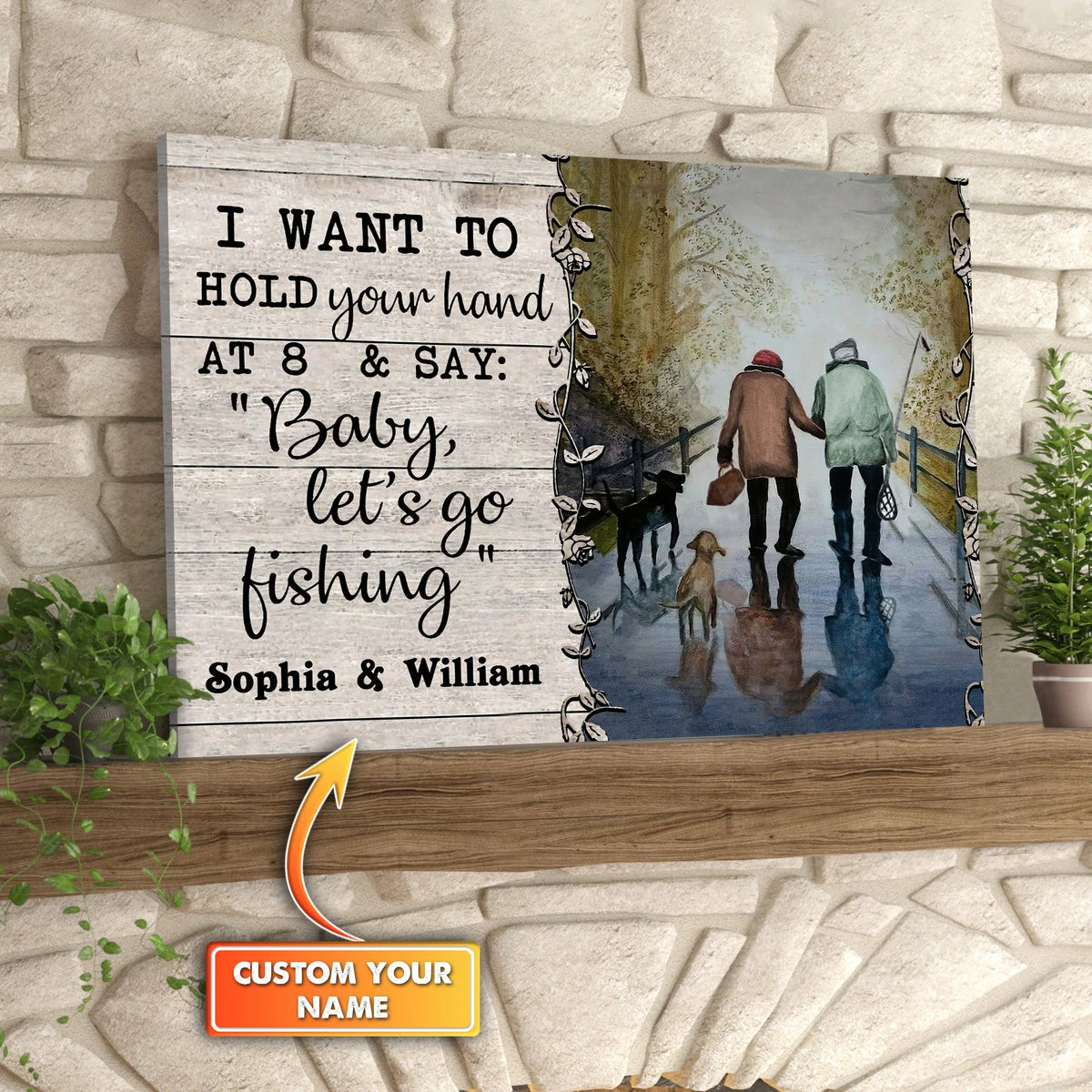 Lest Go Fishing 3D Canvas ORN0149