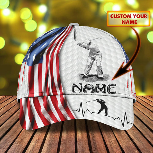 Golf USA - Personalized Name Cap Gift For Men ORN0244