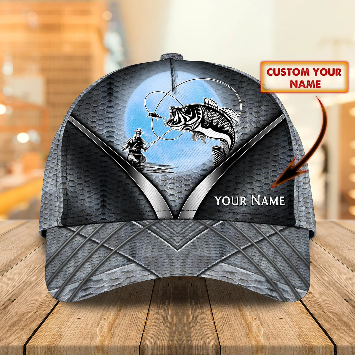 Fishing- Personalized Name Cap - tt99-93 FISH0137