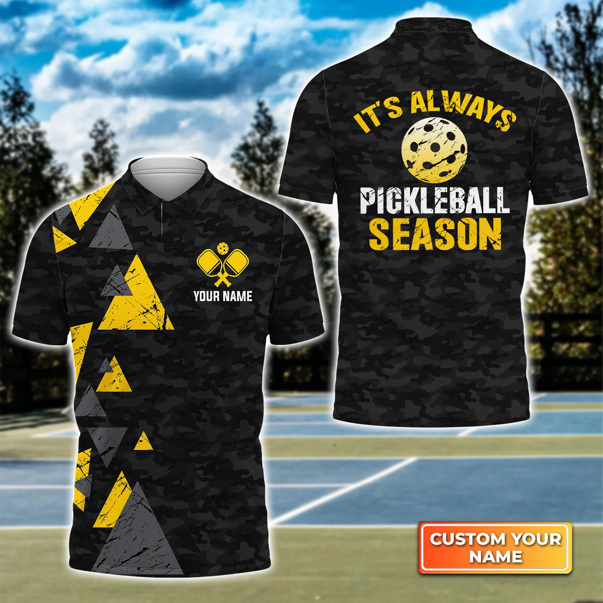 It's Always Pickleball Season Personalized Name 3D Polo Shirt QB95 Gift For Pickleball Player PKL0016