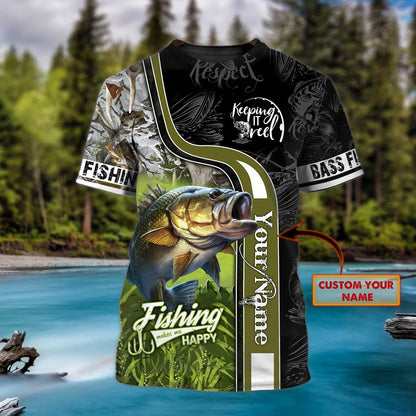 3D FISHING2 - Personalized Name 3D Tshirt - BY97 FISH0272
