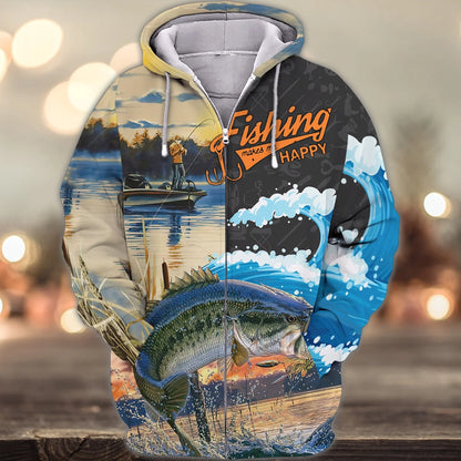 Bass Fishing 3D Full Print Shirts FISH0062