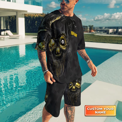 Pool Shut Up And Shoot Custom Name 3D Short Sleeve T-Shirt Men's Board Shorts ORN0274