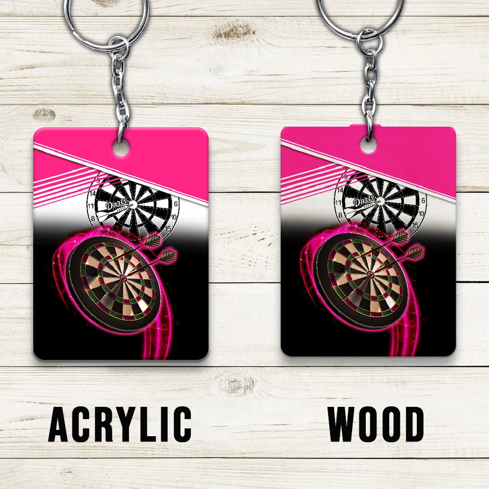 I'm A Darts And Beer Kinda Girl Keychain For Darts Player ORN0196