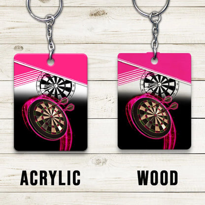 I'm A Darts And Beer Kinda Girl Keychain For Darts Player ORN0196