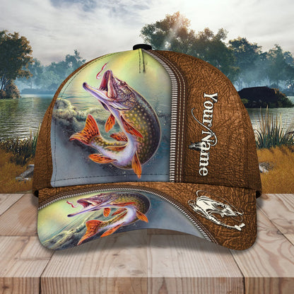 Pike Fishing - Personalized Name Cap 18 - Tad FISH0187