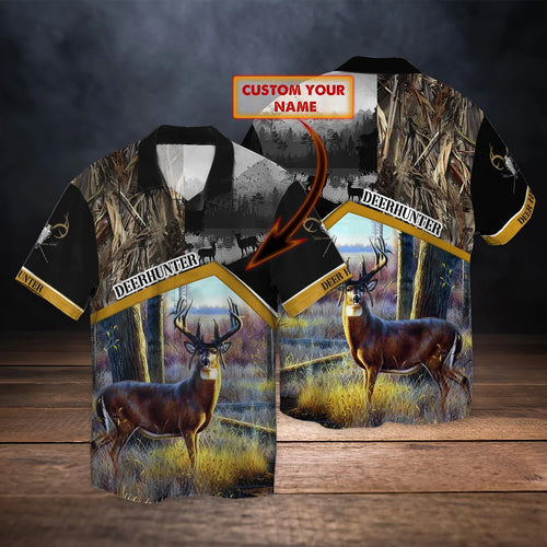 Deer hunting - Personalized Name 3D Hawaiian - Ha97 Ct28 HNT0193